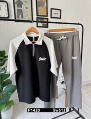 Stwd relaxed fit polo black