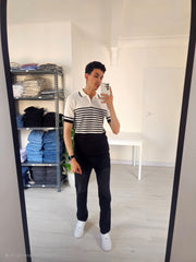 Slim fit tricot black