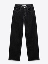 Wide leg black denim