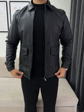 Black leather jacket