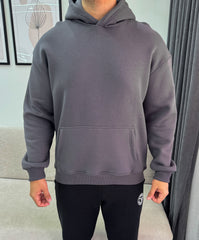 Grey relaxed fit hoodie