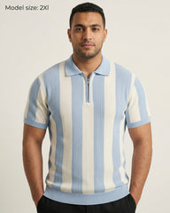 Slim fit striped tricot