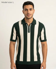 Slim fit striped tricot