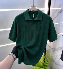 Slim fit polo tricot italian collar