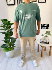 Oversize polo mint