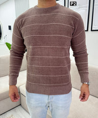 Brown tricot pullover