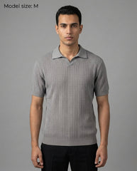 Slim fit polo tricot italian collar