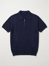 New slim fit tricot polo zipper collar