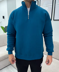Petrol relaxed fit sweater