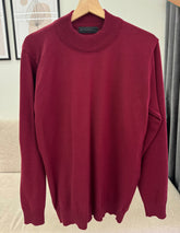 Burgundy half collar pullover