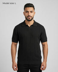 Slim fit polo tricot italian collar
