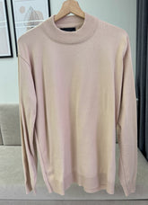 Beige half collar pullover