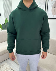 Green relaxed fit hoodie