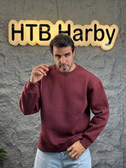 Burgundy round oversize sweatshirt