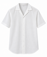 Italian short sleeve linen white (3Xl)