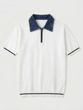Slim tricot polo jeans collar