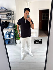 Slim fit tricot black