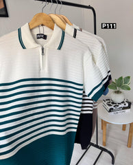 Slim fit tricot black