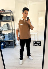 Stwd relaxed fit polo coffee