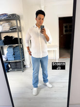 Striped long sleeve white blue