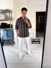 Striped long sleeve black