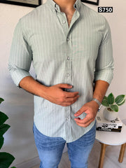 Striped long sleeve mint