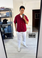 Italian short sleeve linen nbety