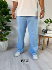 Wide leg sweatpants baby blue