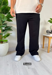 Wide leg sweatpants black