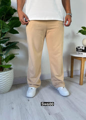 Wide leg sweatpants beige