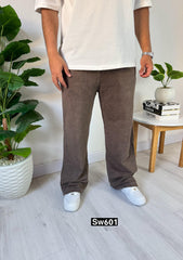 Wide leg sweatpants brown