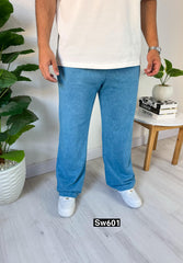 Wide leg sweatpants blue