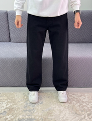 Black wide leg jeans (38)