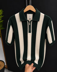 Slim fit striped tricot