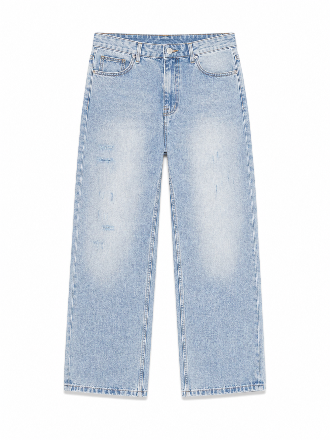 Mid blue wide leg jeans