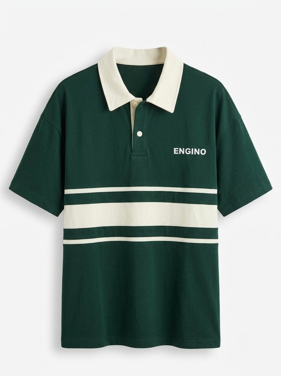 Relaxed fit retro polo