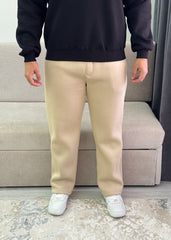 Wide leg cotton sweatpants