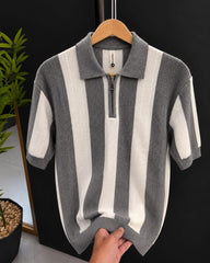 Slim fit striped tricot