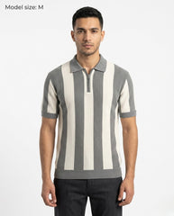 Slim fit striped tricot