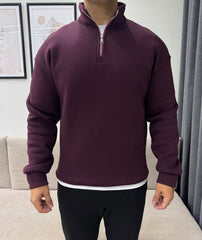 Burgundy oversize quarter