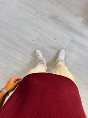 Burgundy slim fit polo