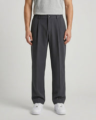 Tailored fit wide leg classic pants