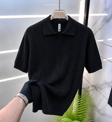 Slim fit polo tricot italian collar