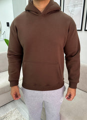 Brown relaxed fit hoodie