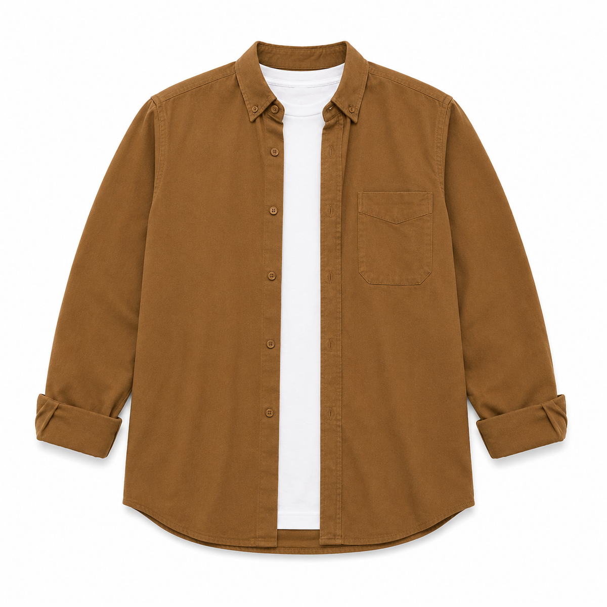 Gabardine heavy shirt jacket