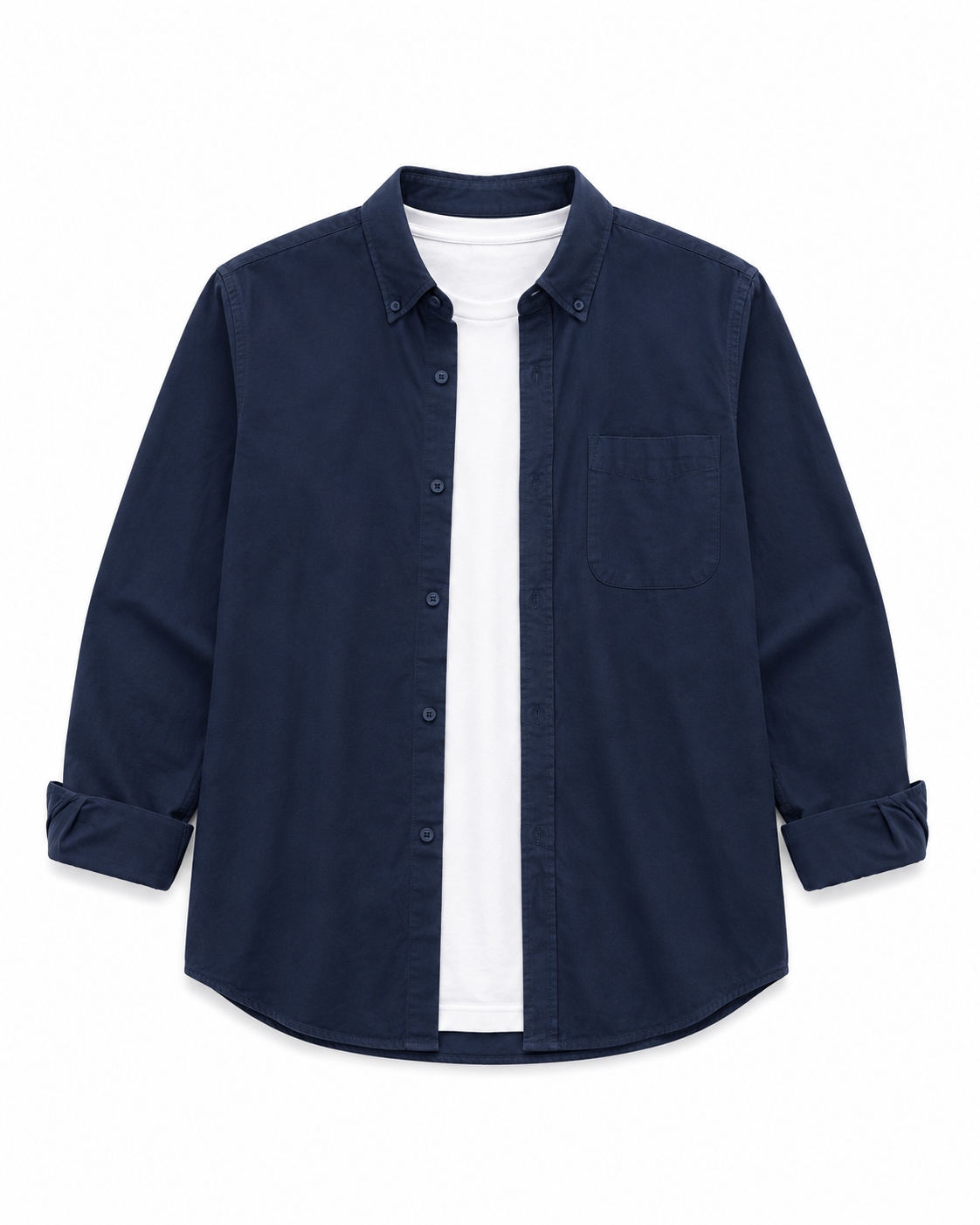 Gabardine shirt jacket