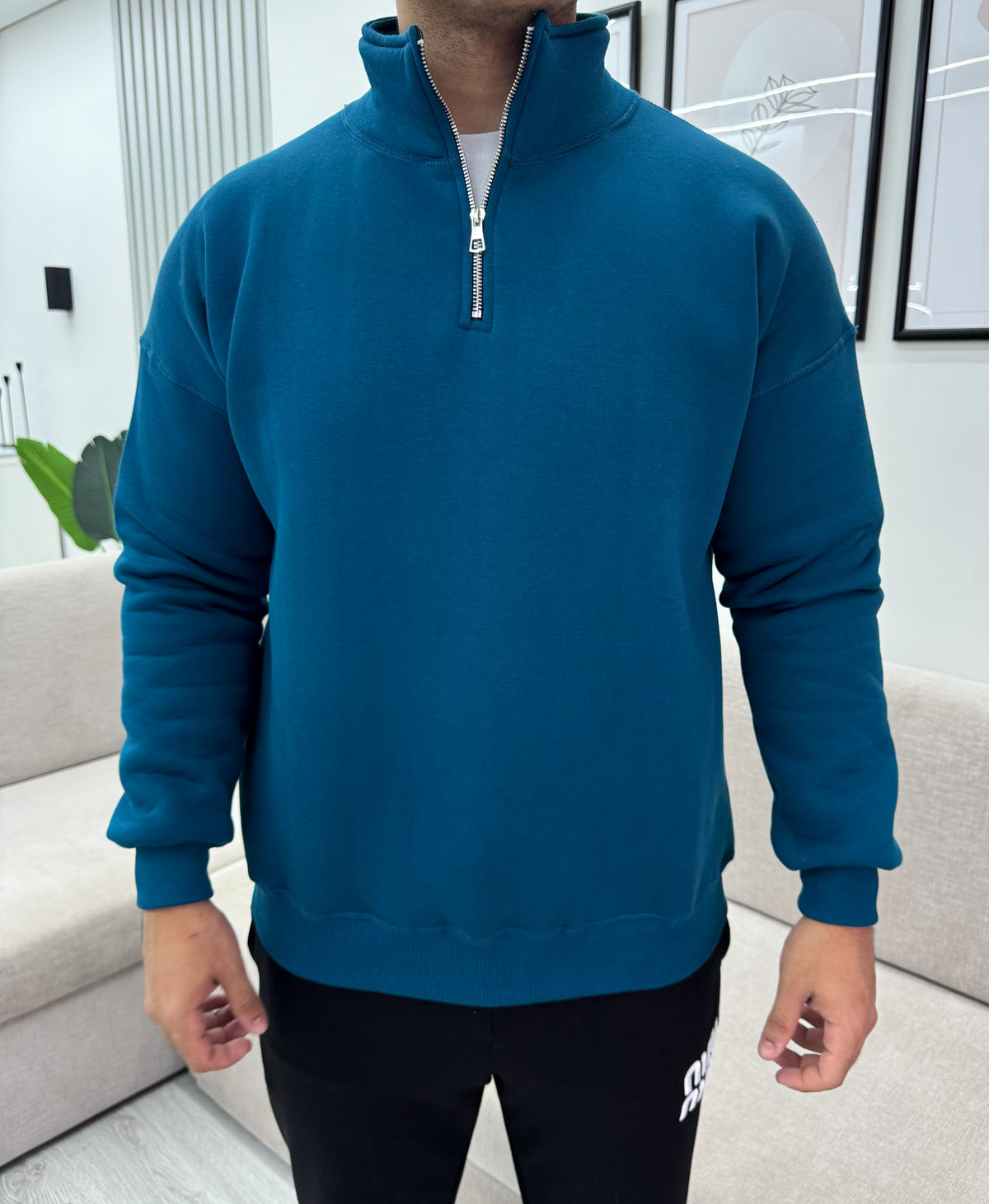 Petrol relaxed fit sweater