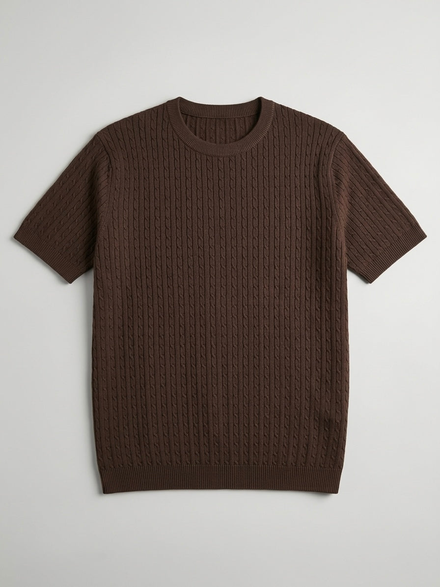 Round slim fit tricot