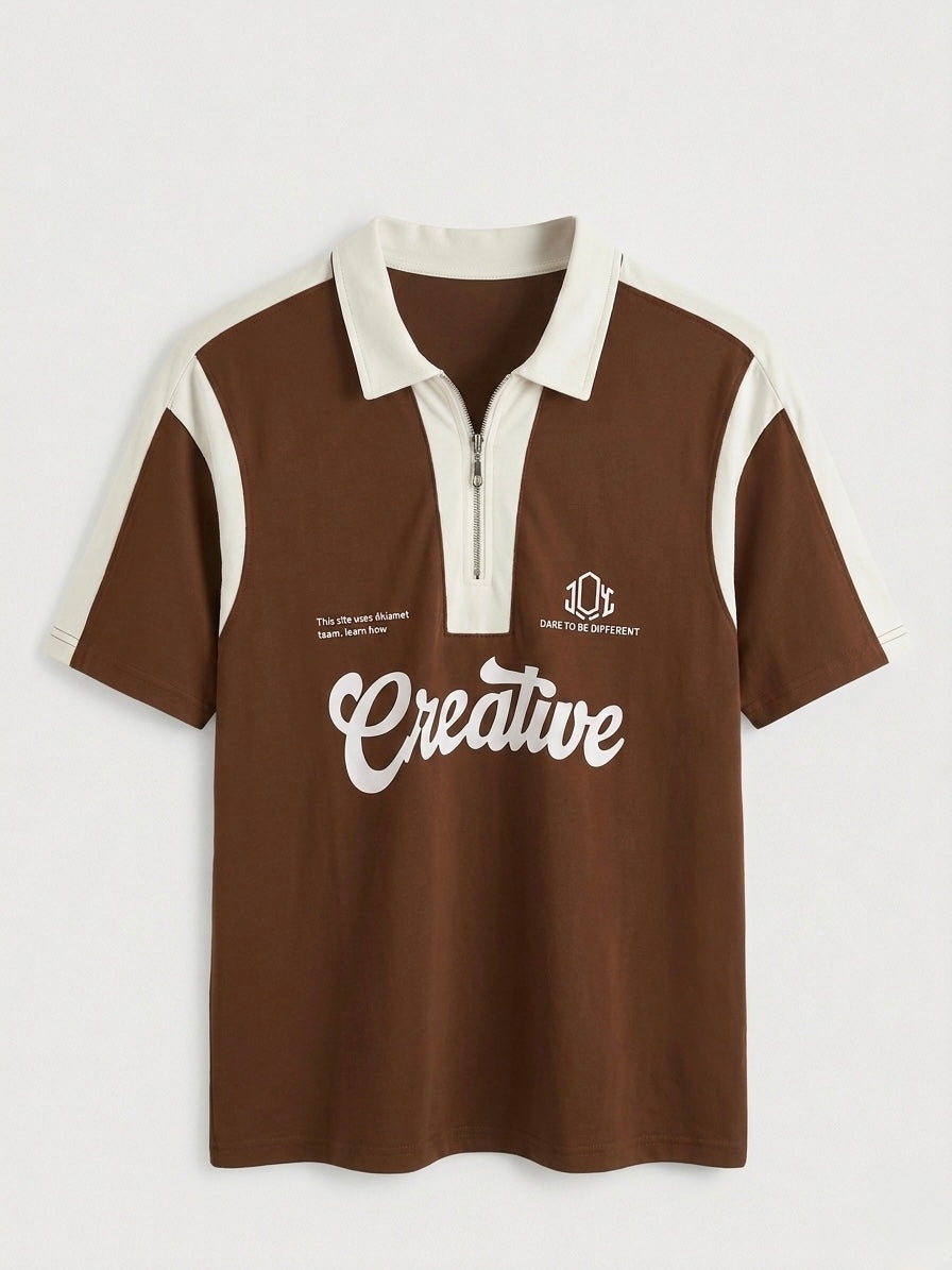 Creative relaxed fit polo
