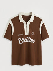 Creative relaxed fit polo